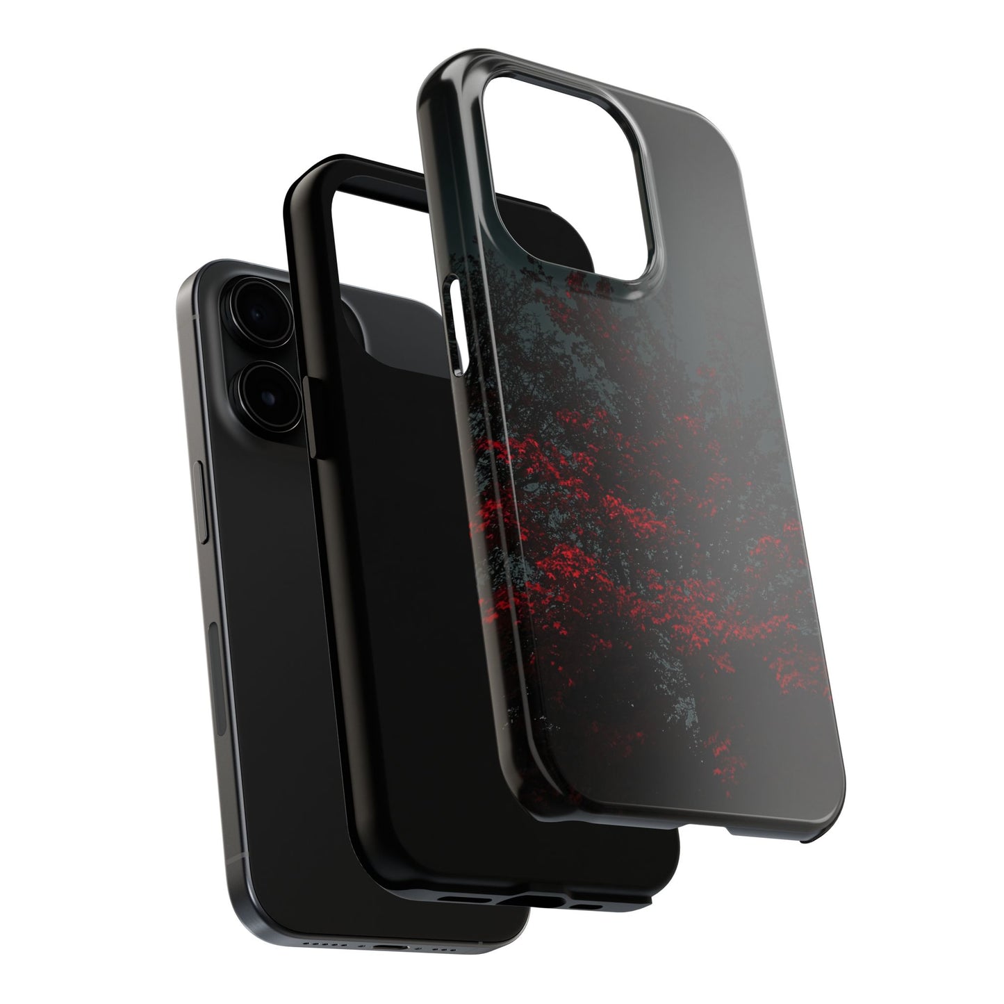 Dark Red Maple Tough Phone Case — Moody Nature Phone Cover
