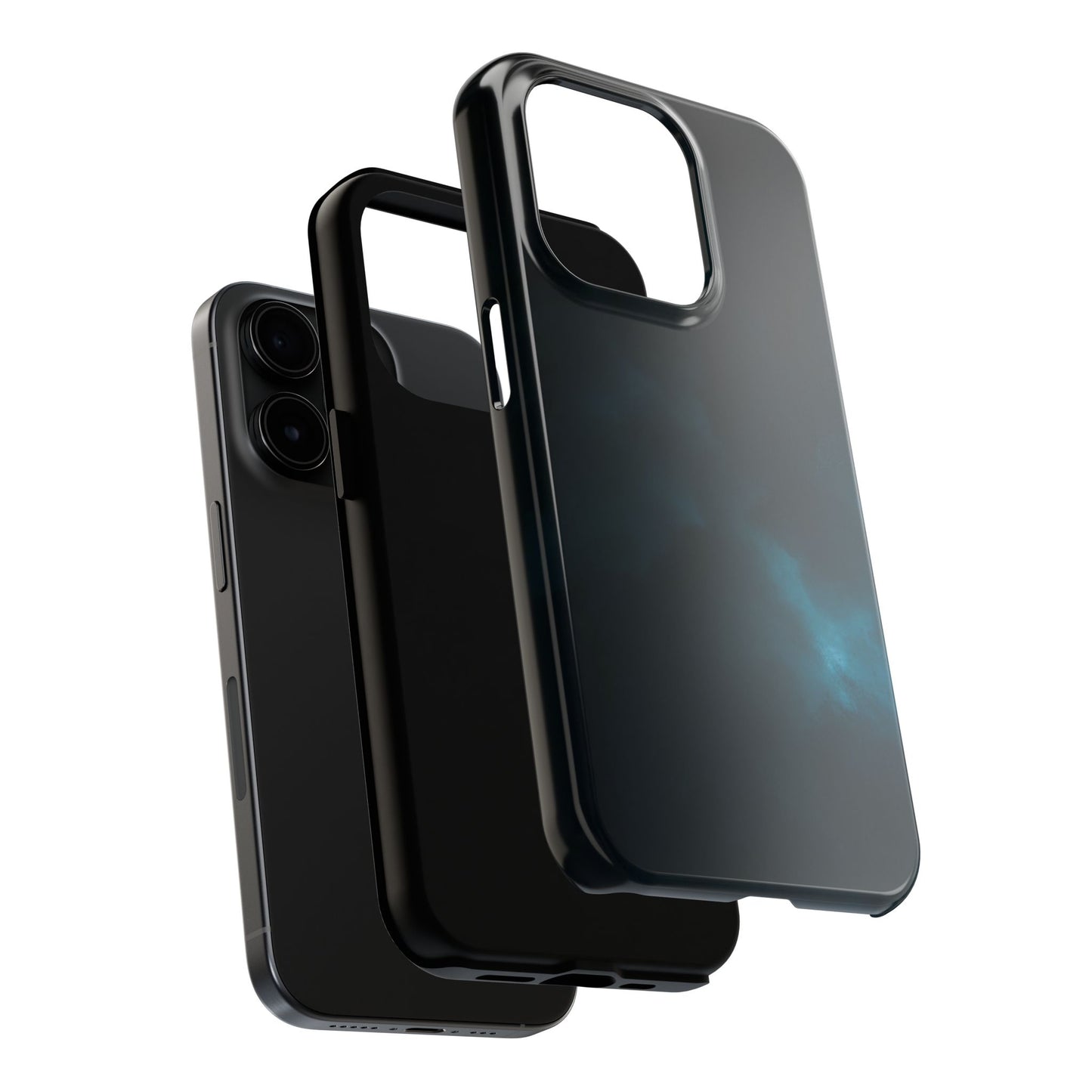 Nebula Teal Tough Phone Case — Protective Space-Cloud Design