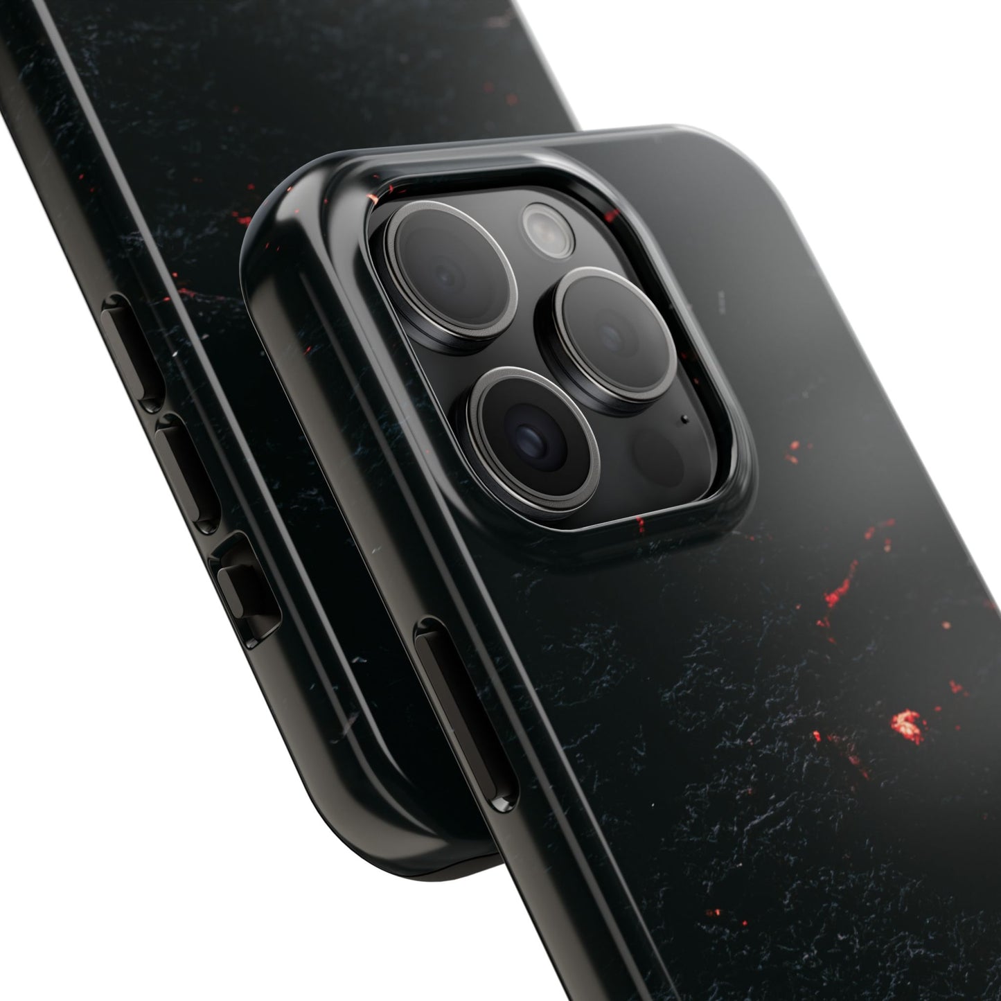 Lava Black Marble Tough Phone Case