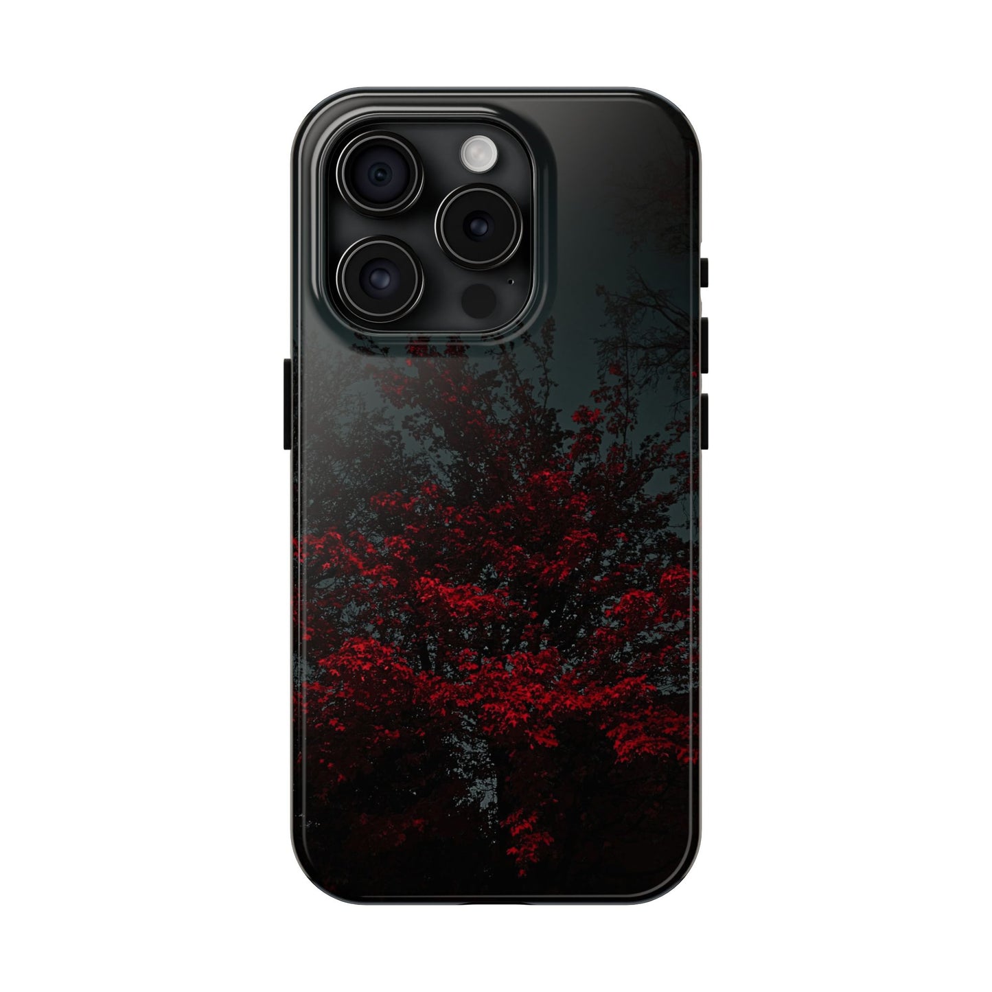 Dark Red Maple Tough Phone Case — Moody Nature Phone Cover