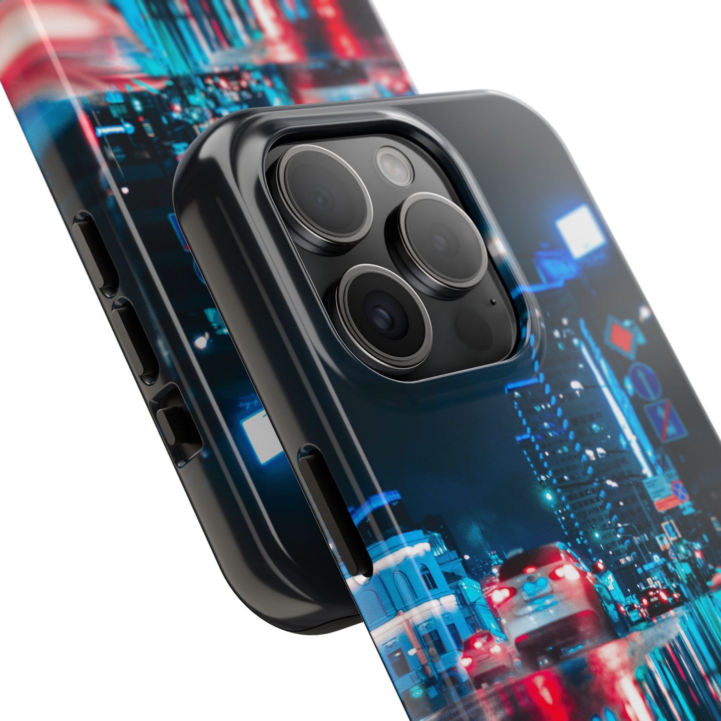 Tough Phone Case — Neon City Nightscape Protective Cover