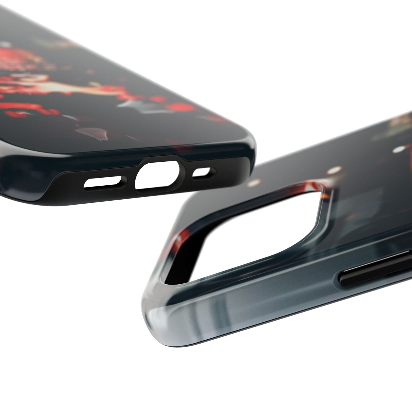 Tough Phone Case – Rainy Night City Reflection Design
