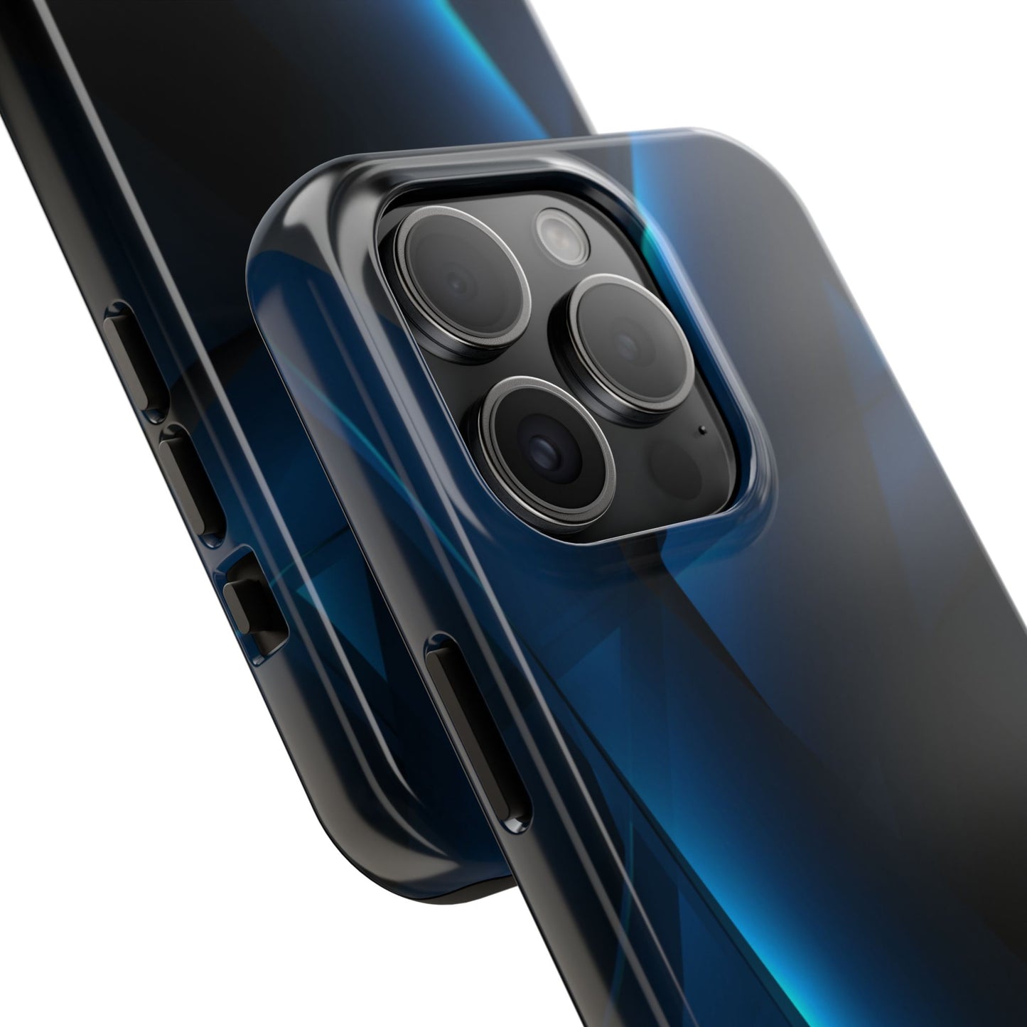 Geometric Midnight Blue Tough Phone Case — Sleek Protective iPhone Cover