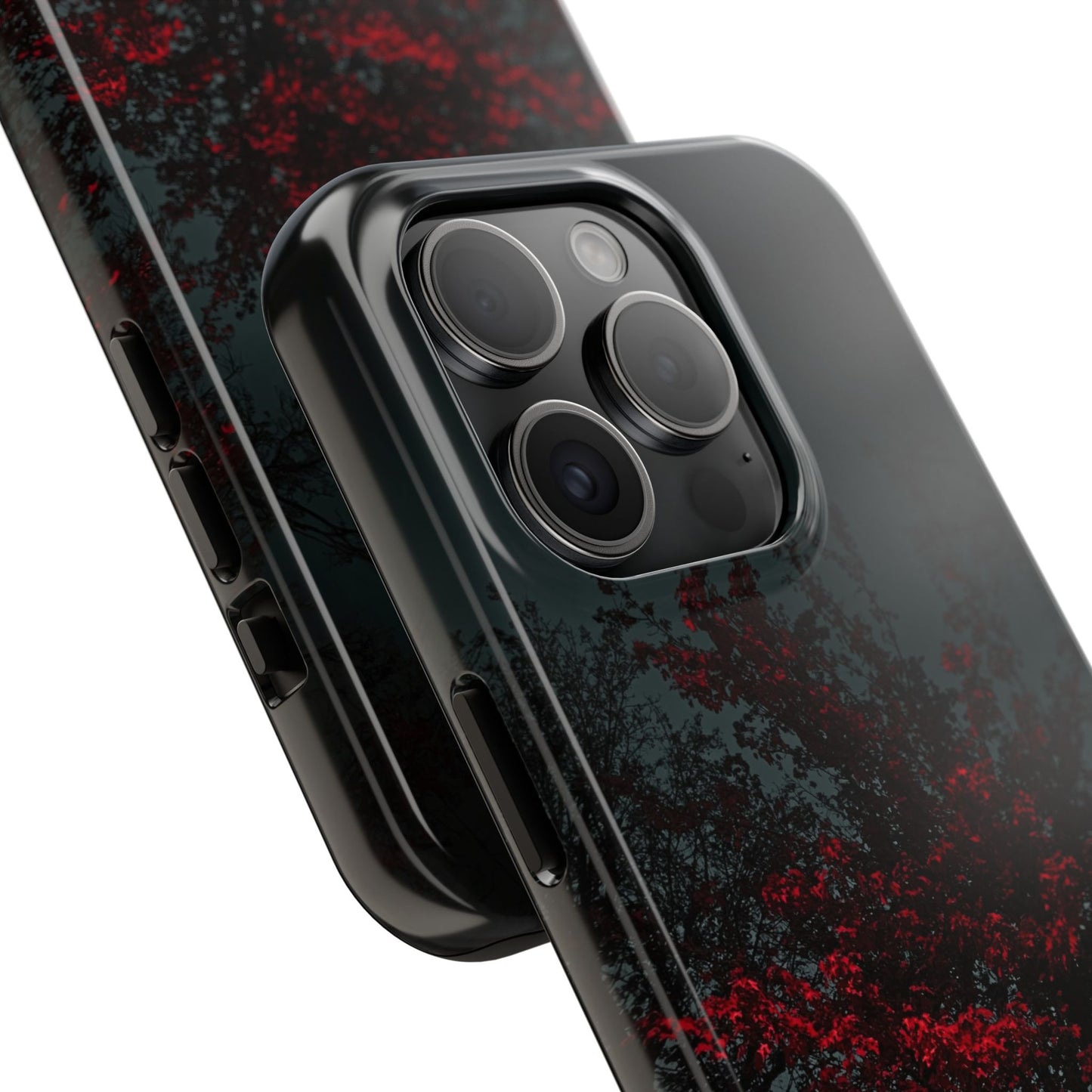 Dark Red Maple Tough Phone Case — Moody Nature Phone Cover