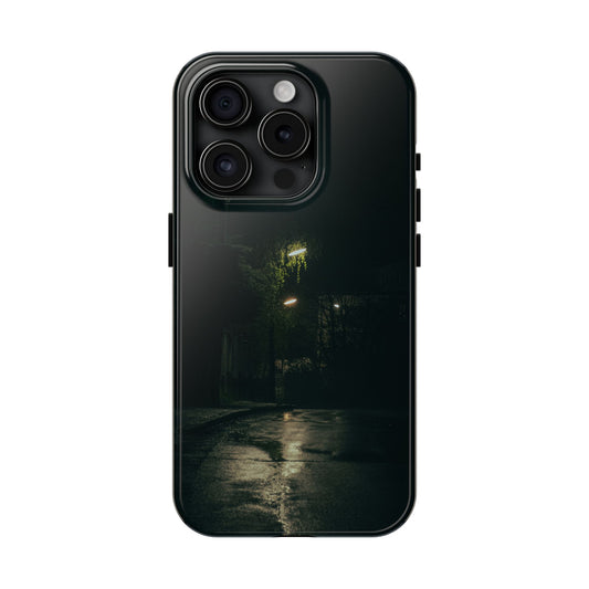 Phone Case — Moody Rainy Night Street Protective Tough Case