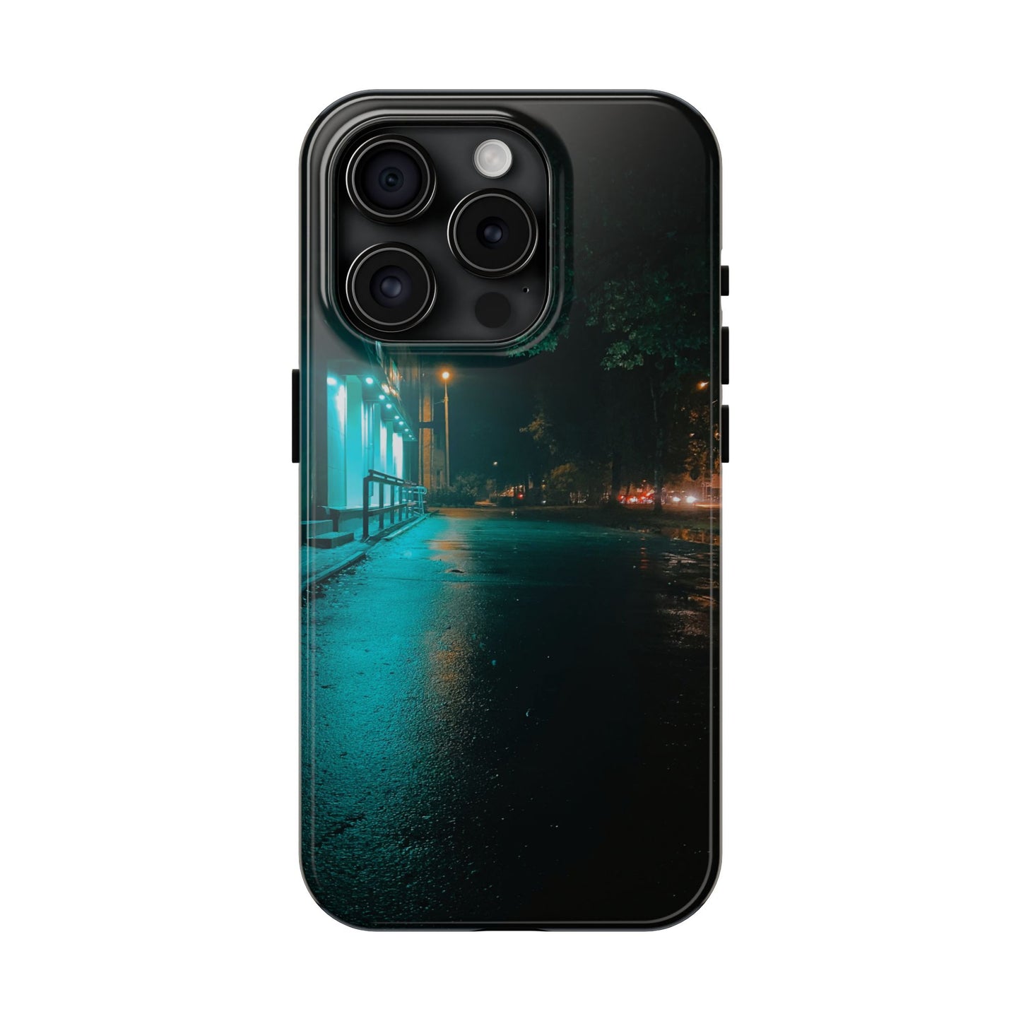Tough Phone Case — Moody Neon Street Nightscape Protective Cover
