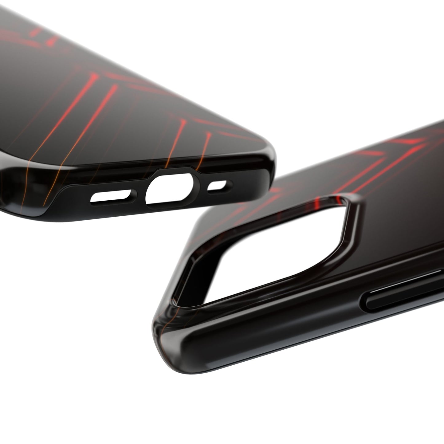 Red Chevron Tech Armor Phone Case — Slim Tough Protective Cover