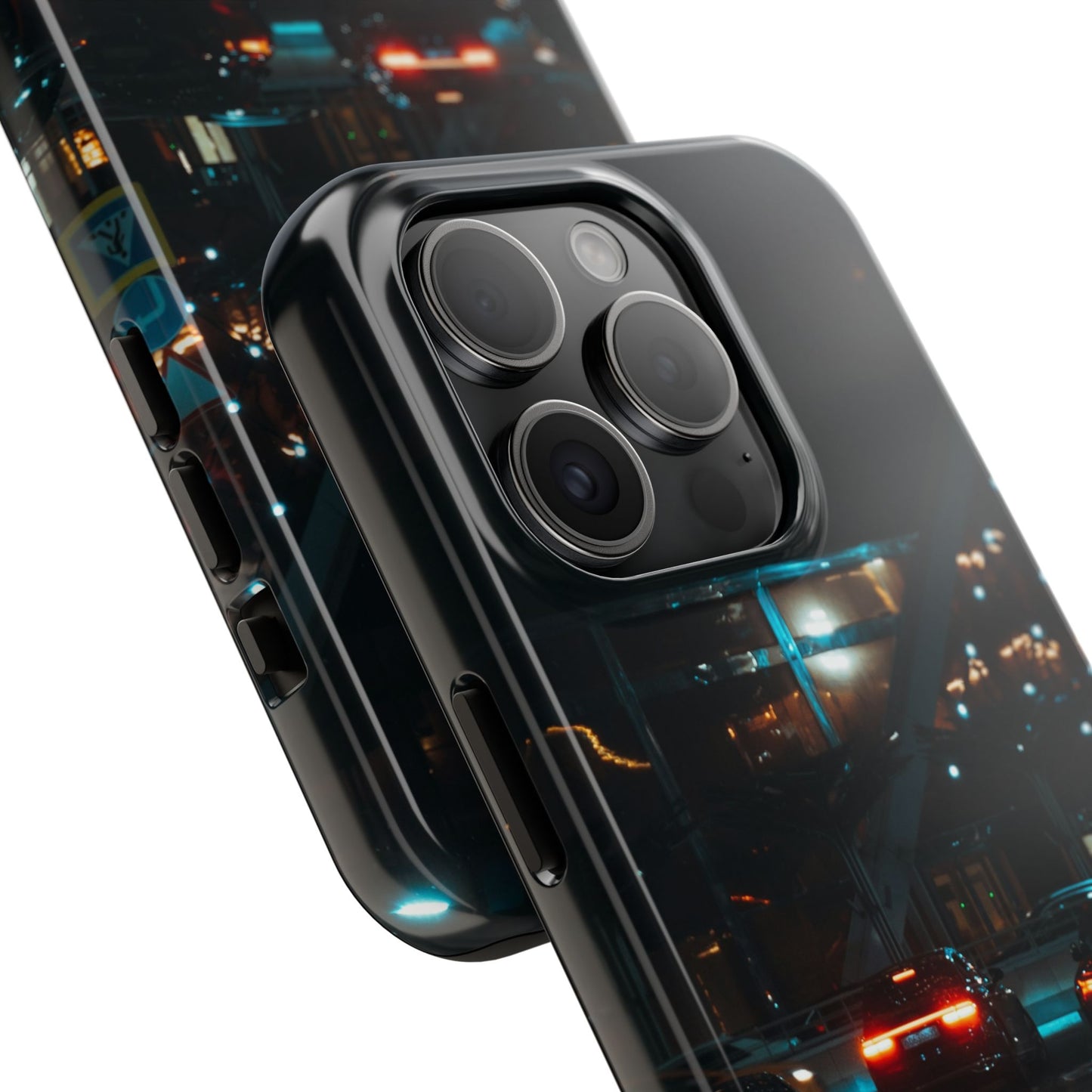 Tough Phone Case — Neon City Nightscape Protective Cover