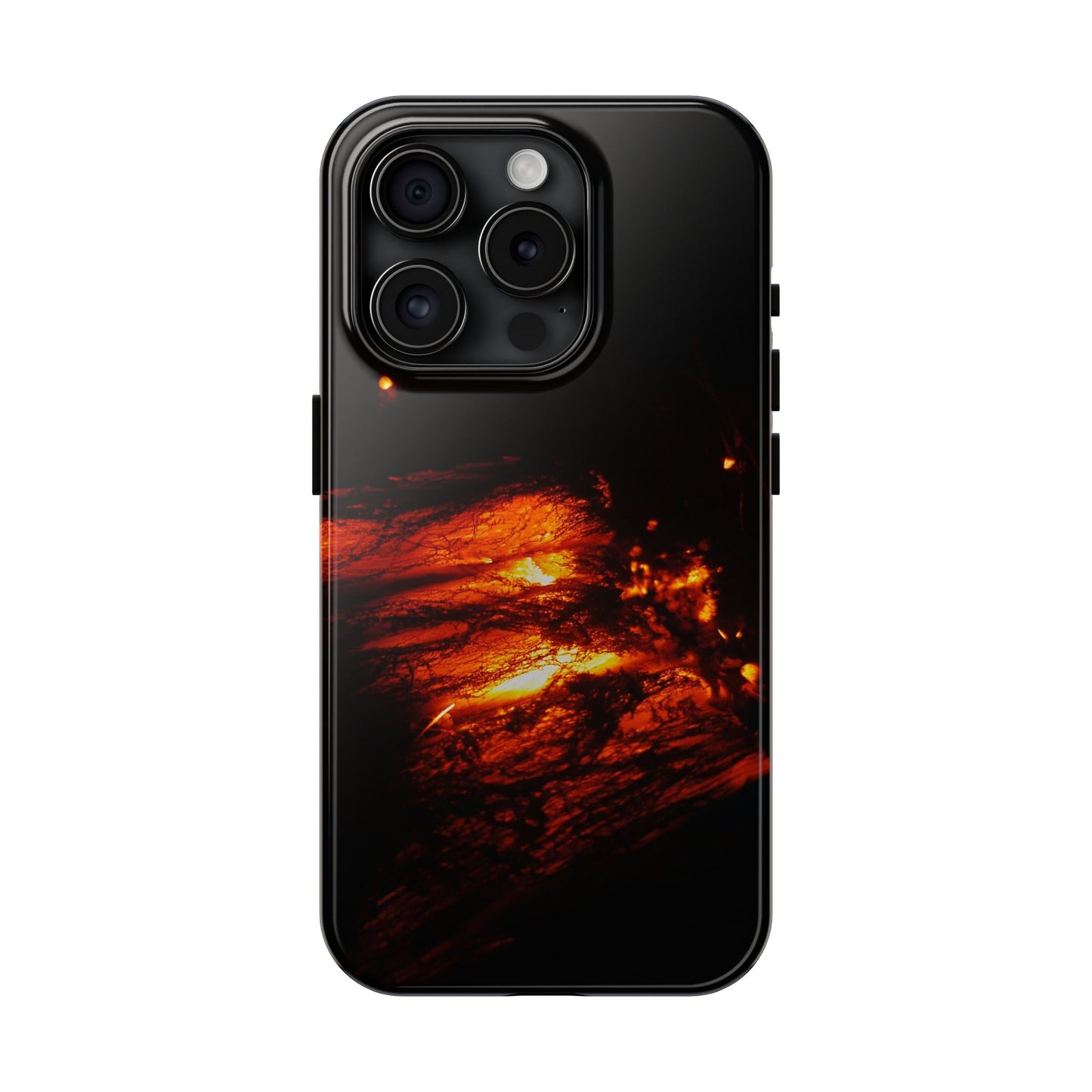 Lava Flame Tough Phone Case — Fiery Abstract Protective Cover