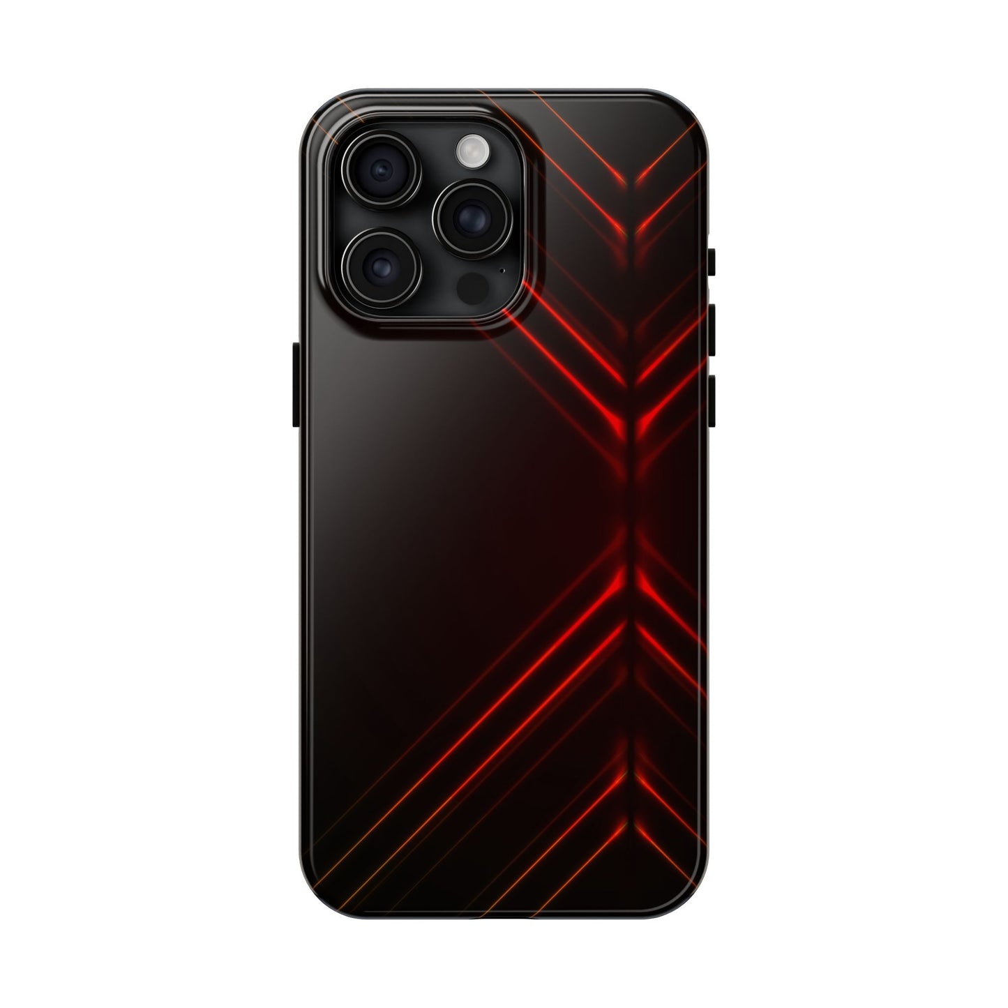Red Chevron Tech Armor Phone Case — Slim Tough Protective Cover