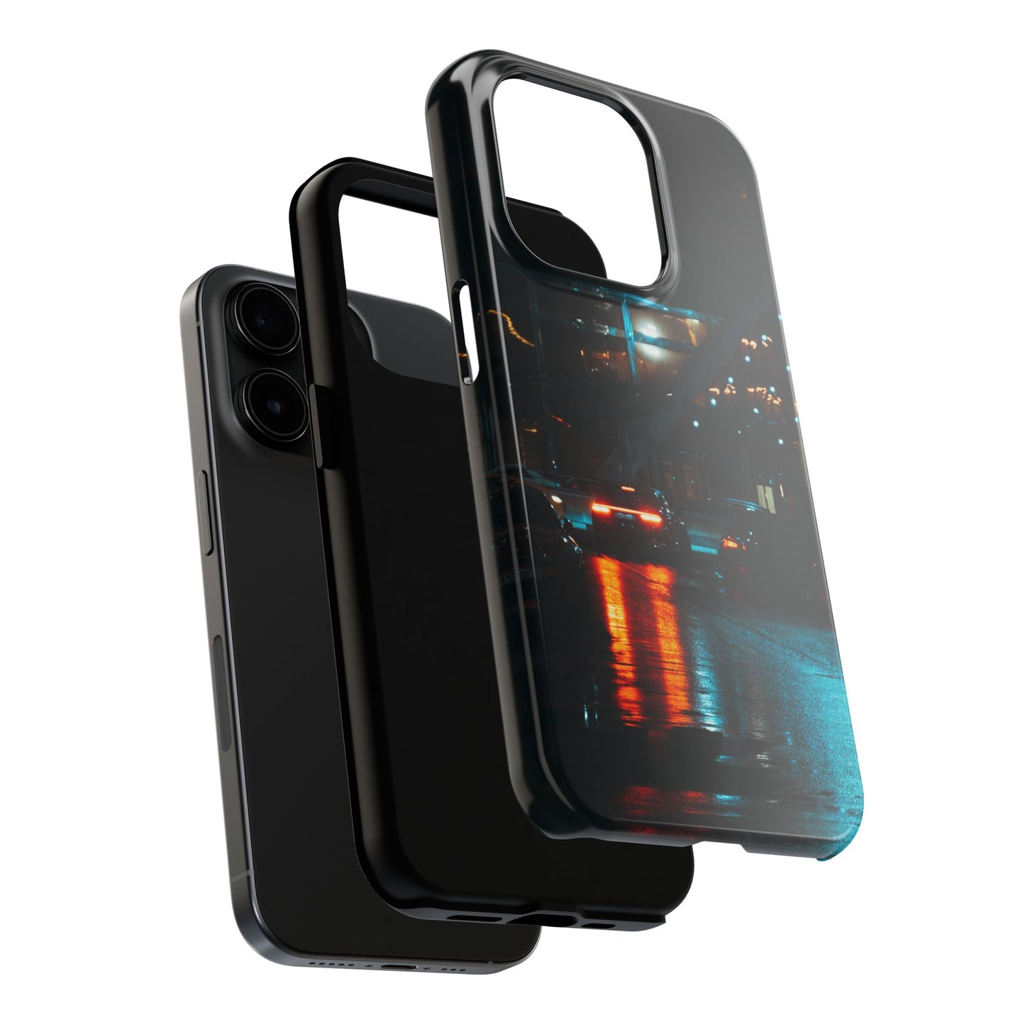 Tough Phone Case — Neon City Nightscape Protective Cover
