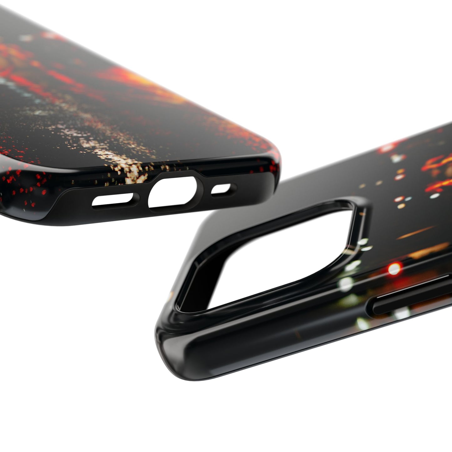 Tough Phone Case — Reflective Rainy City Night Design