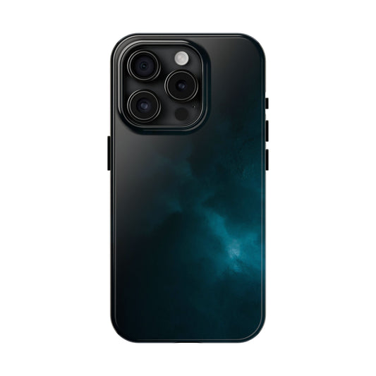 Nebula Teal Tough Phone Case — Protective Space-Cloud Design