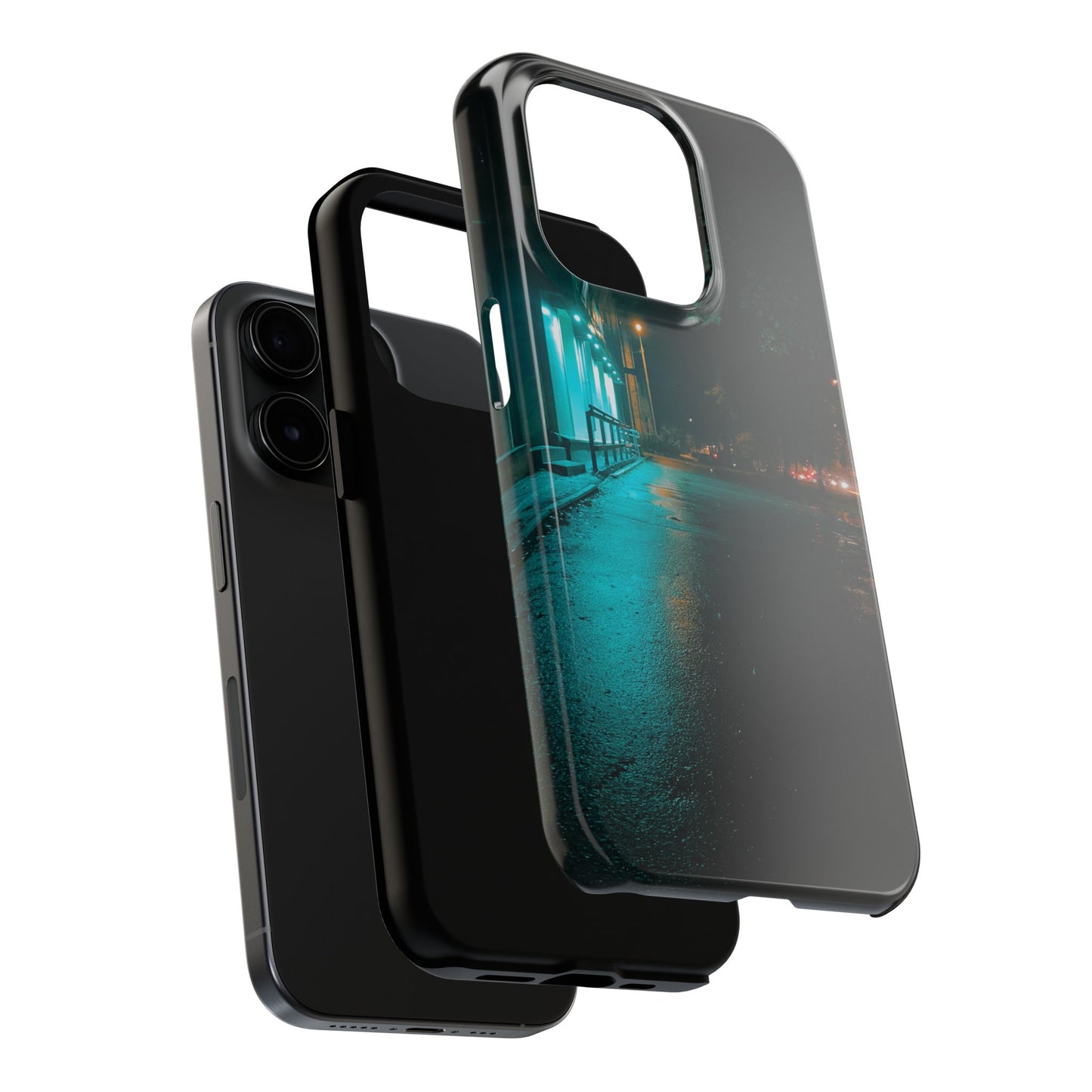 Tough Phone Case — Moody Neon Street Nightscape Protective Cover