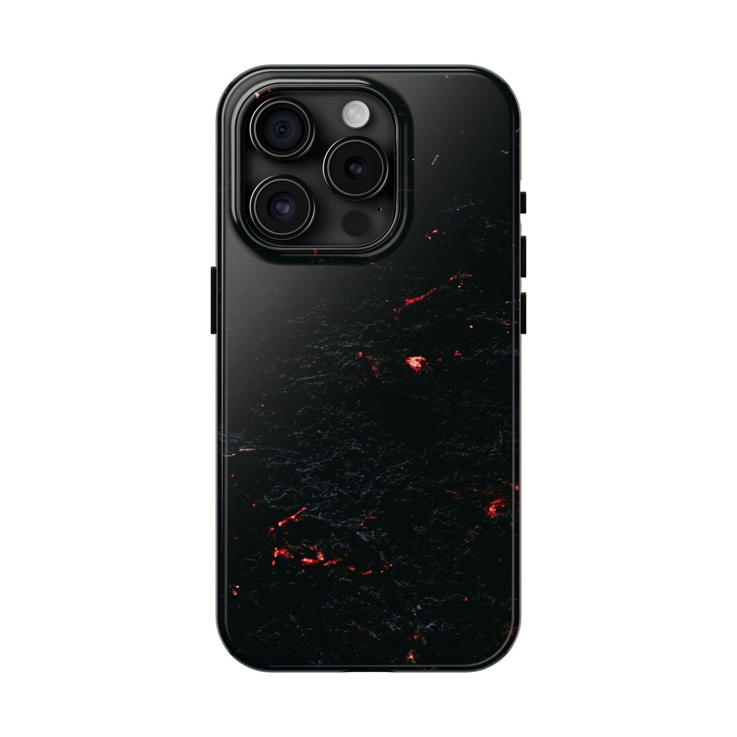 Lava Black Marble Tough Phone Case